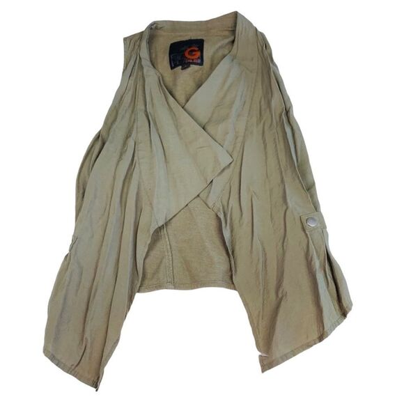 10/$25🦋 G by Guess Army Green Drape Front Open Cardigan - Size Small - Picture 8 of 13